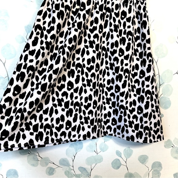 2B Bebe Womens Black & White Animal Print Sleeveless Dress Faux Gold Necklace - Picture 9 of 16